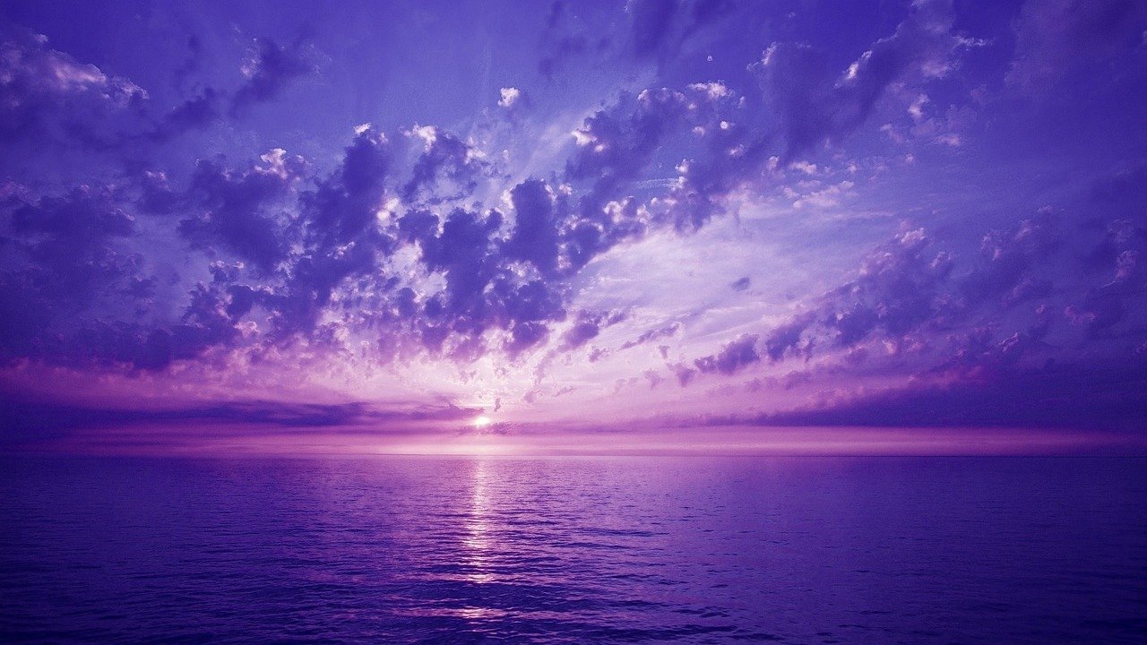 purple, nature, sunset, darling, see, clouds